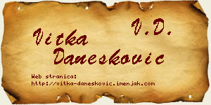 Vitka Danesković vizit kartica